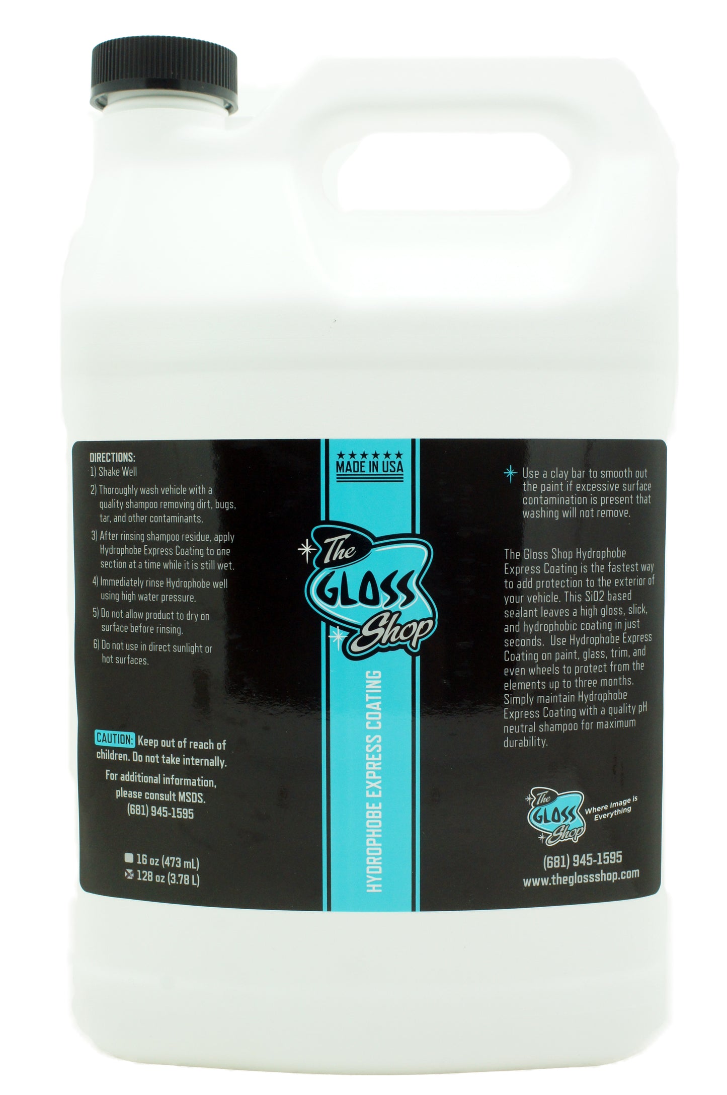 The Gloss Shop Hydrophobe Express Coating | 1 Gallon